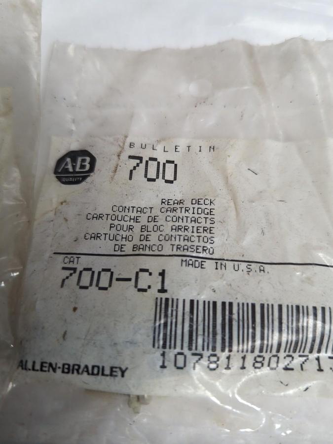 ALLEN BRADLEY,700-C1,SERIES A REAR DECK CONTACT CARTRIDGE LOT OF 3 NOS