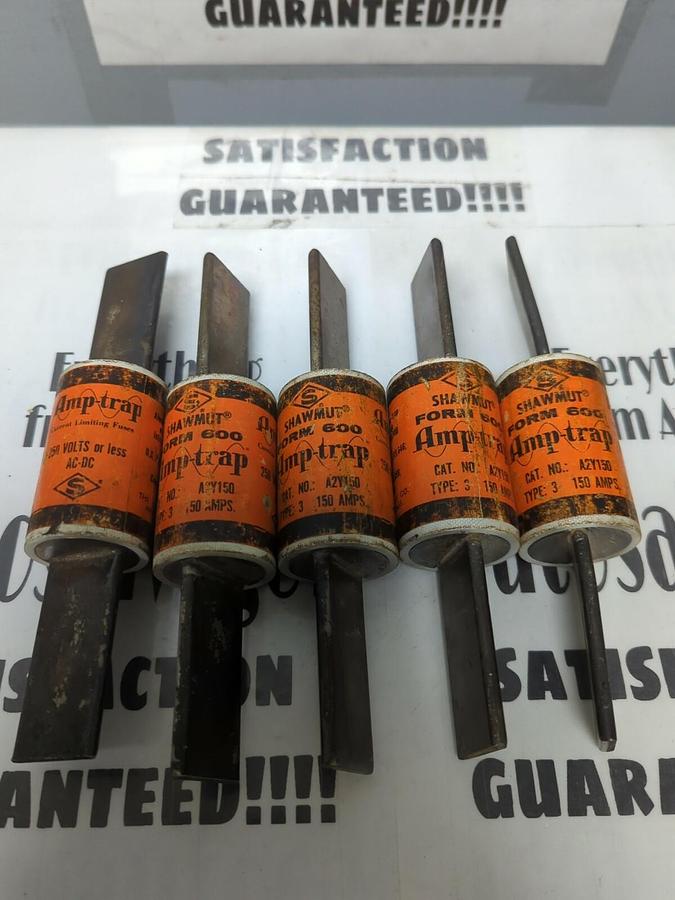Used SHAWMUT,A2Y150,AMP-TRAP FORM 600 FUSE LOT OF 5