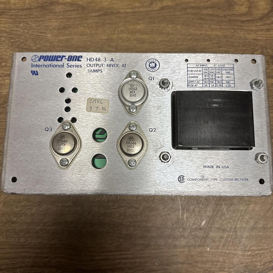 Used Power One,HD48-3-A,Power Supply