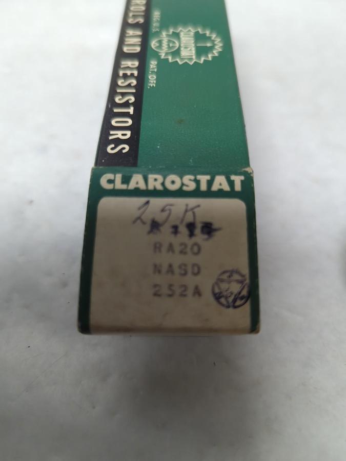 CLAROSTAT,RV20NASD252A,POTENTIOMETER 2.5KΩ NOS