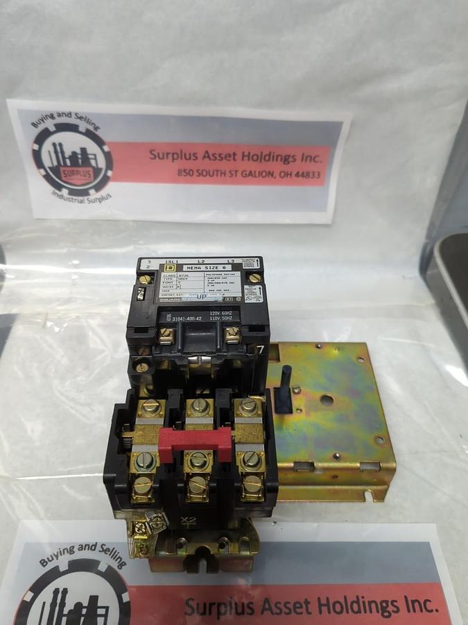 Used SQUARE D,8736-SB04S,CONTACTOR SERIES A SIZE 0 WITH BRACKET PRE-OWNED