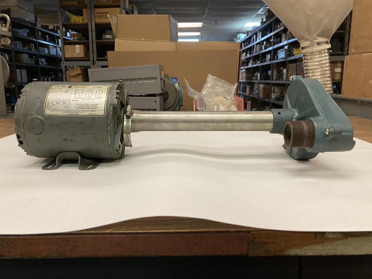 Used General Electric,5K33GN1A,3 Phase AC Electric Motor 1725 RPM 1/4 HP Sub Pump