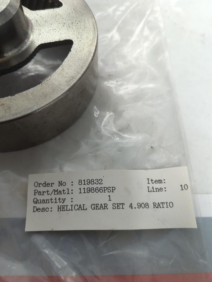 HELICAL,119866PSP,HELICAL GEAR SET 4.908 RATIO NOS