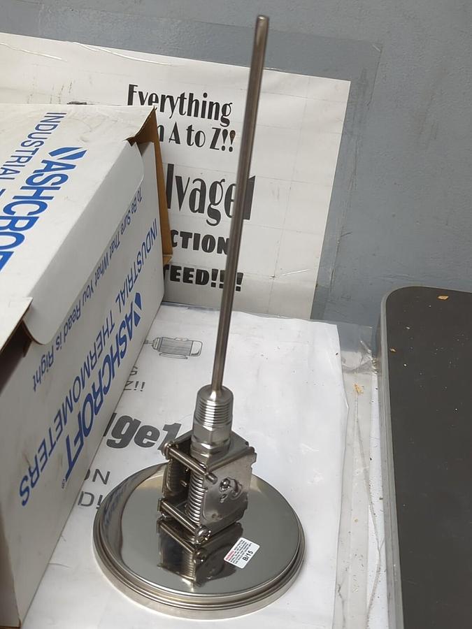 ASHCROFT,10333841-7,5 INCH BIMETAL THERMOMETER 1/2 IN EVERYANGLE NPT 9 INCH STEM