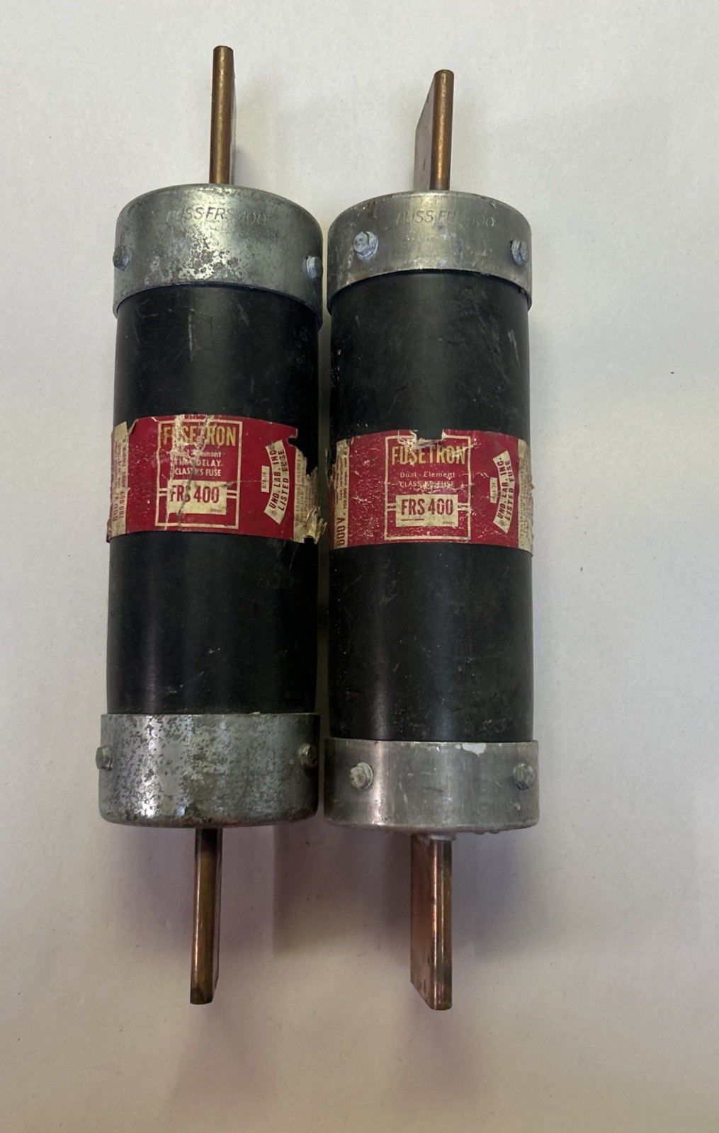 Used BUSSMANN,FRS400,FUSETRON FUSE 400A 600V LOT OF 2