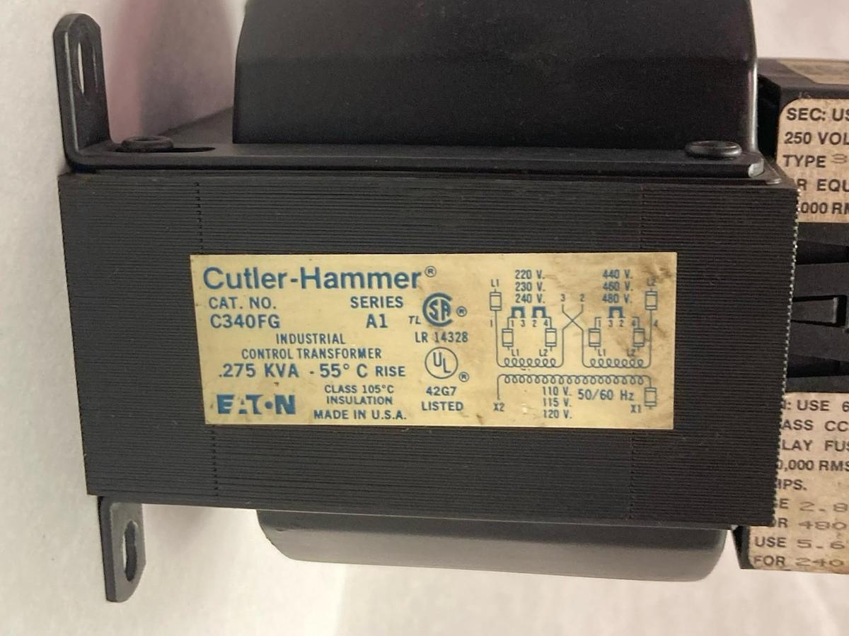 Used Cutler-Hammer,C340FG,Industrial Control Transformer Series A1 0.275KVA
