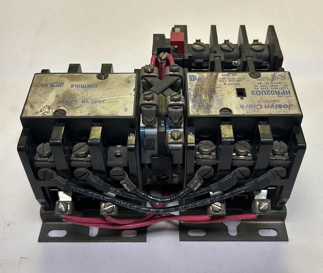 Used JOSLYN CLARK,HPR02U03,REVERSING STARTER SIZE 00 9A 600V