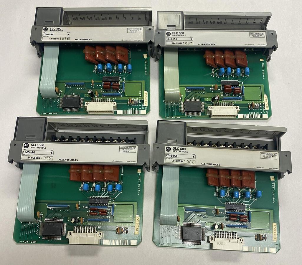 Used Allen-Bradley,1746-IA4,Input Module Lot Of 4