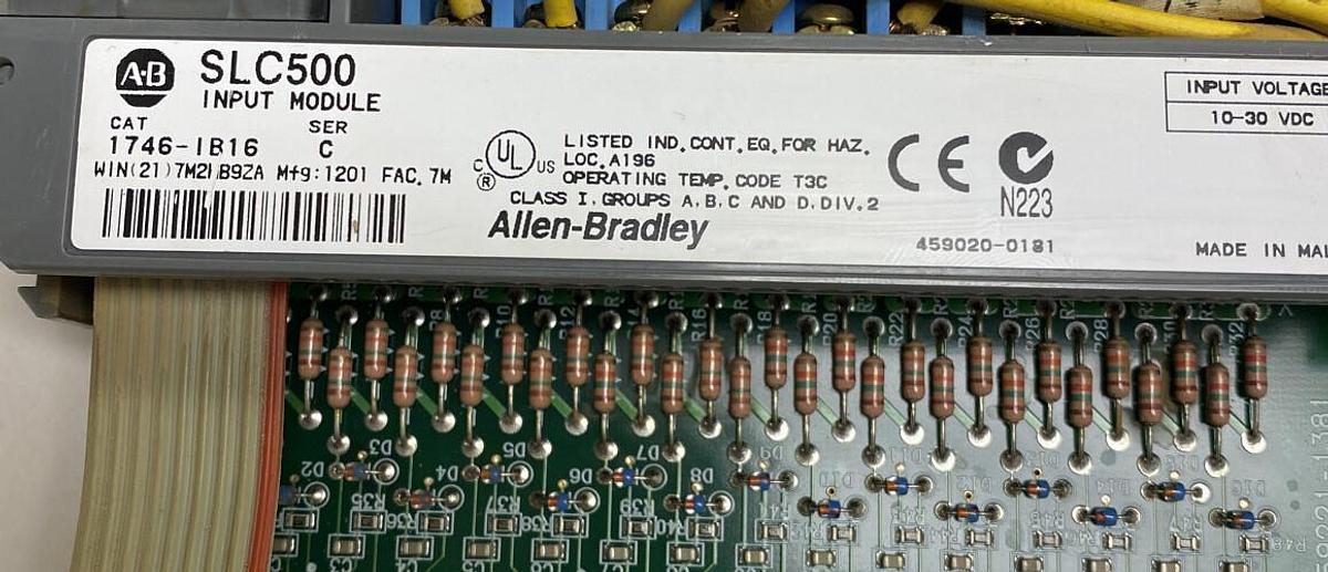 Used Allen-Bradley,1746-IB16,Series C SLC500 Input Module