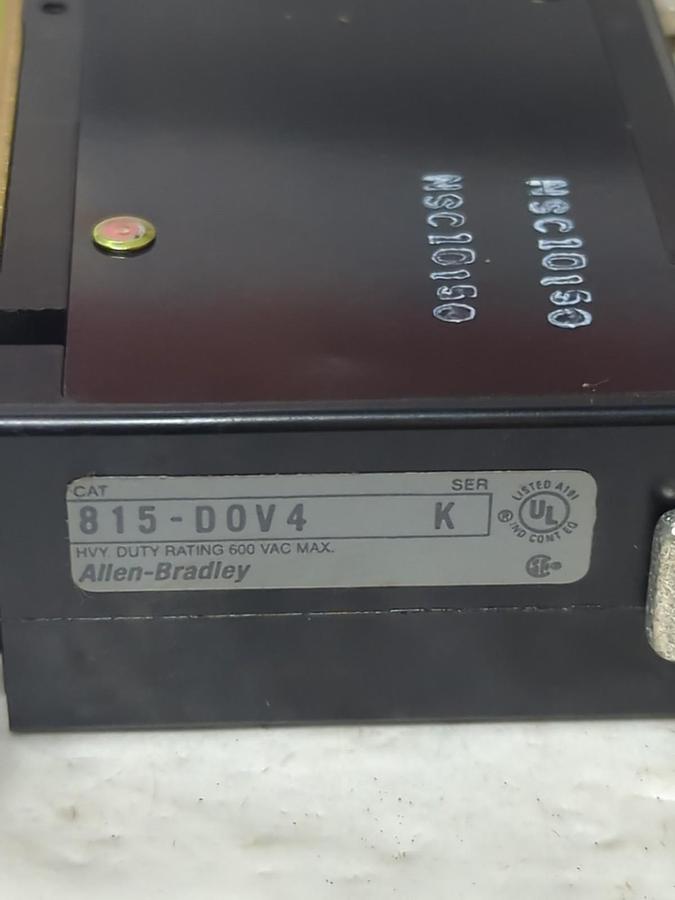 ALLEN BRADLEY,815-D0V4,OVERLOAD RELAY SER K 600VAC NOS
