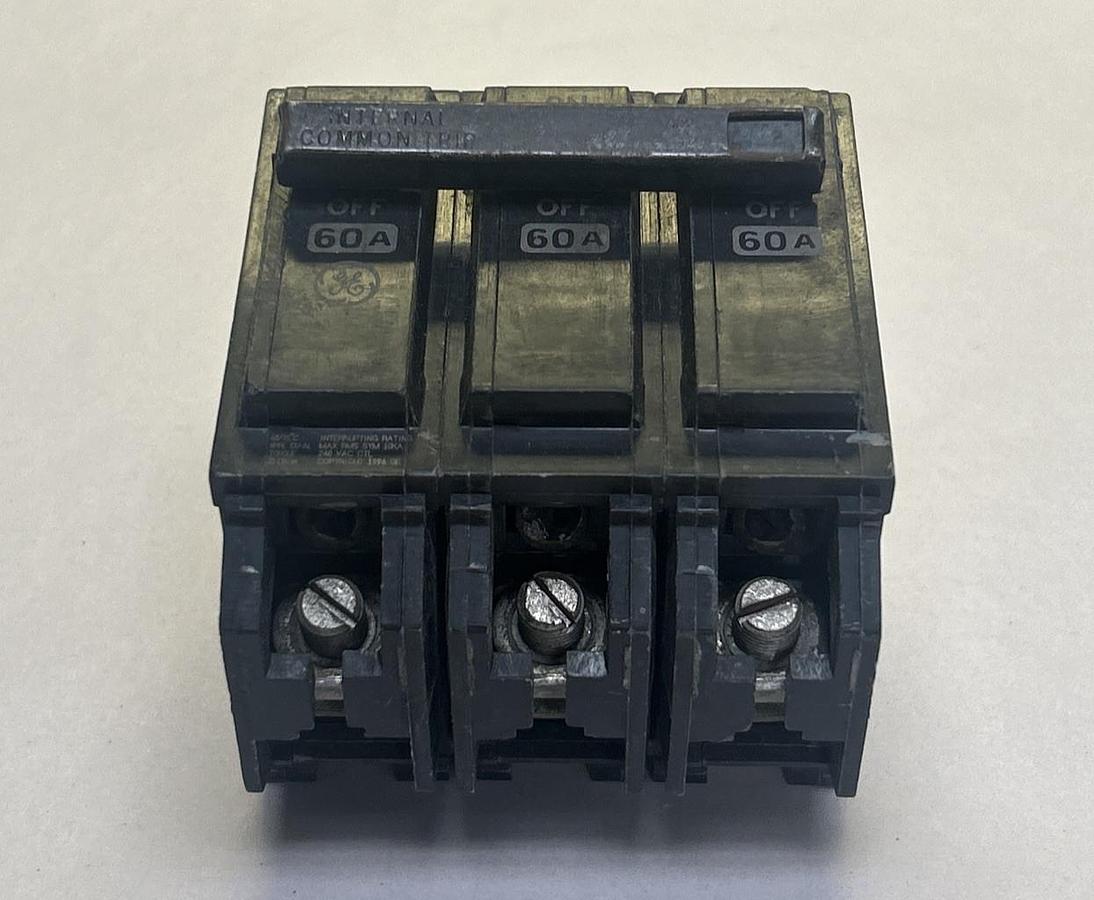 Used GENERAL ELECTRIC,THQB360,CIRCUIT BREAKER 60A 240V 3P