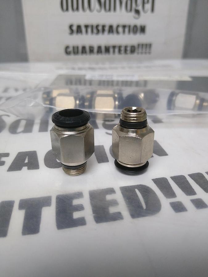 UNBRANDED,61761045,TUBE STRAIGHT MALE CONNECTOR 8MMX1/8 IN  LOT OF 8