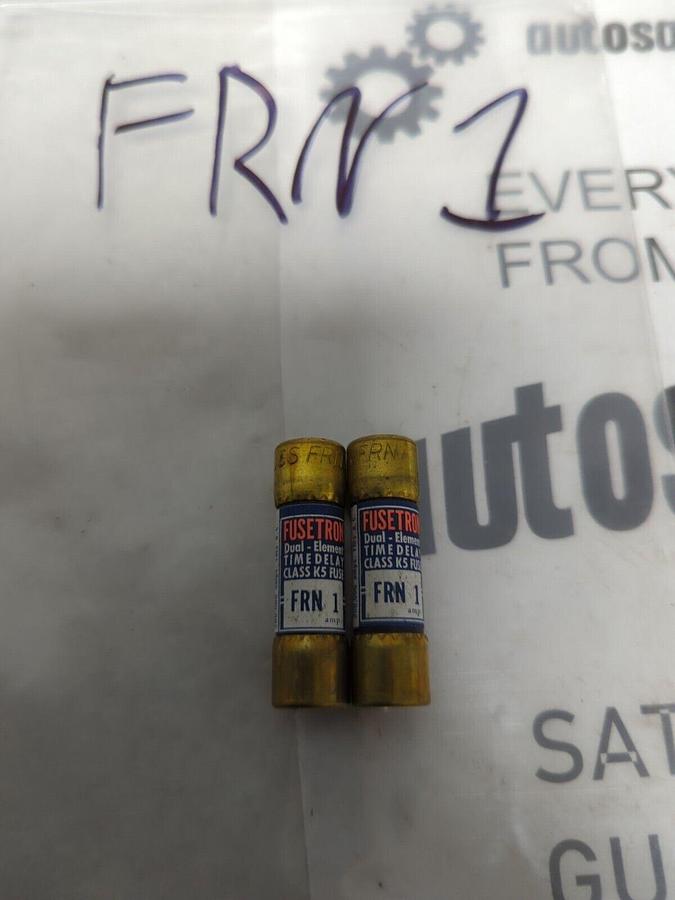COOPER BUSSMANN,FRN-1,FUSETRON 1 AMP FUSE LOT OF 2 NOS