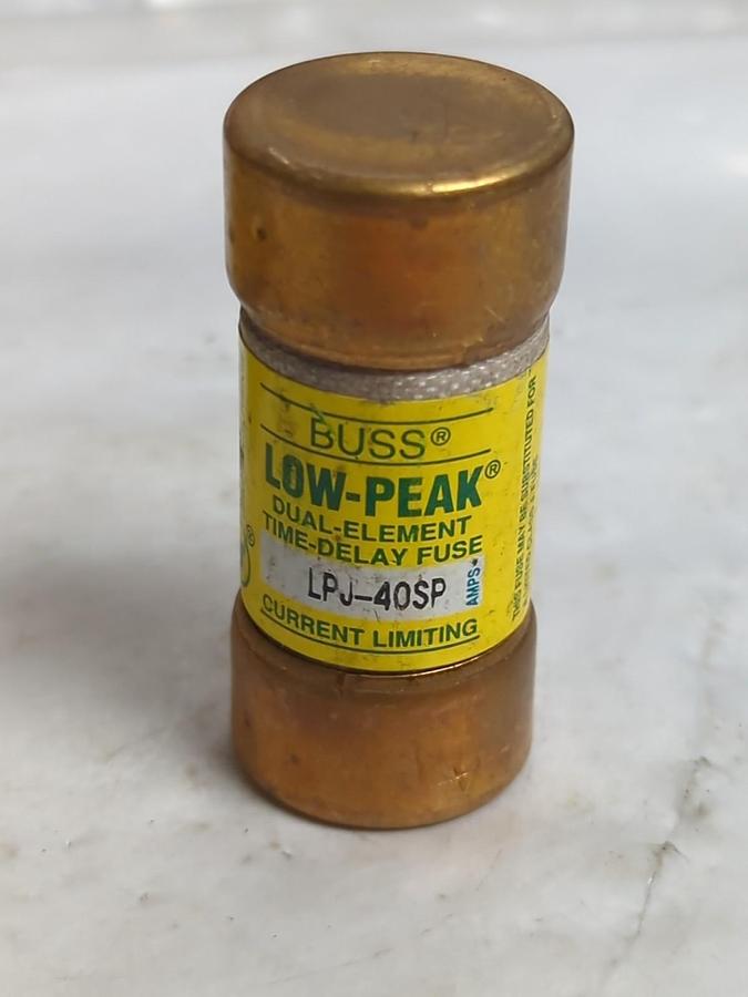 Used COOPER BUSSMANN,LPJ-40SP,LOW-PEAK FUSE 40 AMP LOT OF 5 PRE-OWNED