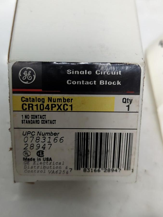 GENERAL ELECTRIC,CR104PXC1,CONTACT BLOCK NOS