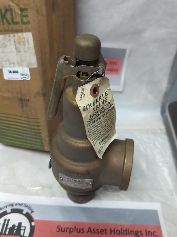KUNKLE,6010HG01-AM,SAFETY RELIEF VALVE 125PSI 1-1/2 INCH NOS