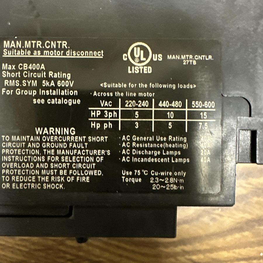 Used Fuji,SA53C,Circuit Breaker 40 Amp