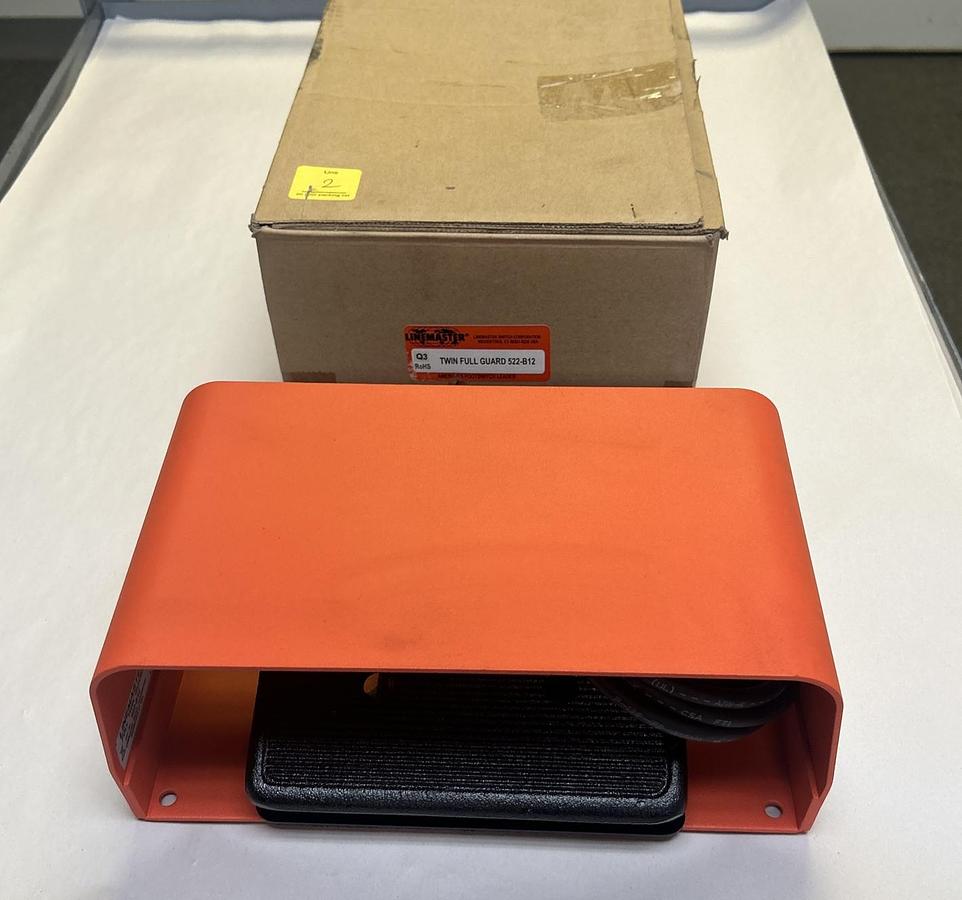 LINEMASTER,522-B12,TWIN FULL GUARD FOOT PEDAL SWITCH NEW