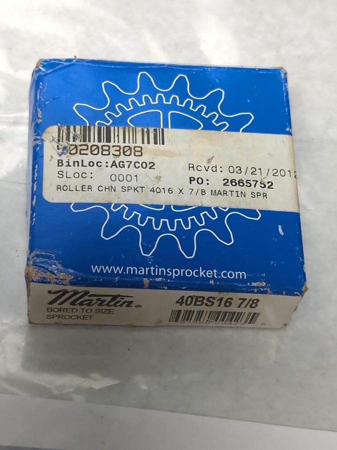 MARTIN,40BS16-7/8,BORED TO SIZE SPROCKET NOS