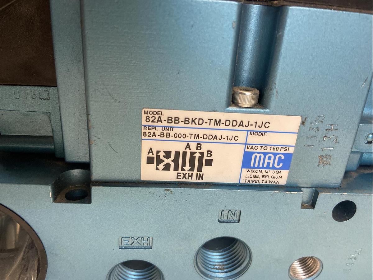 Used MAC,82A-BB-BKD-TM-DDAJ-1JC,Valve