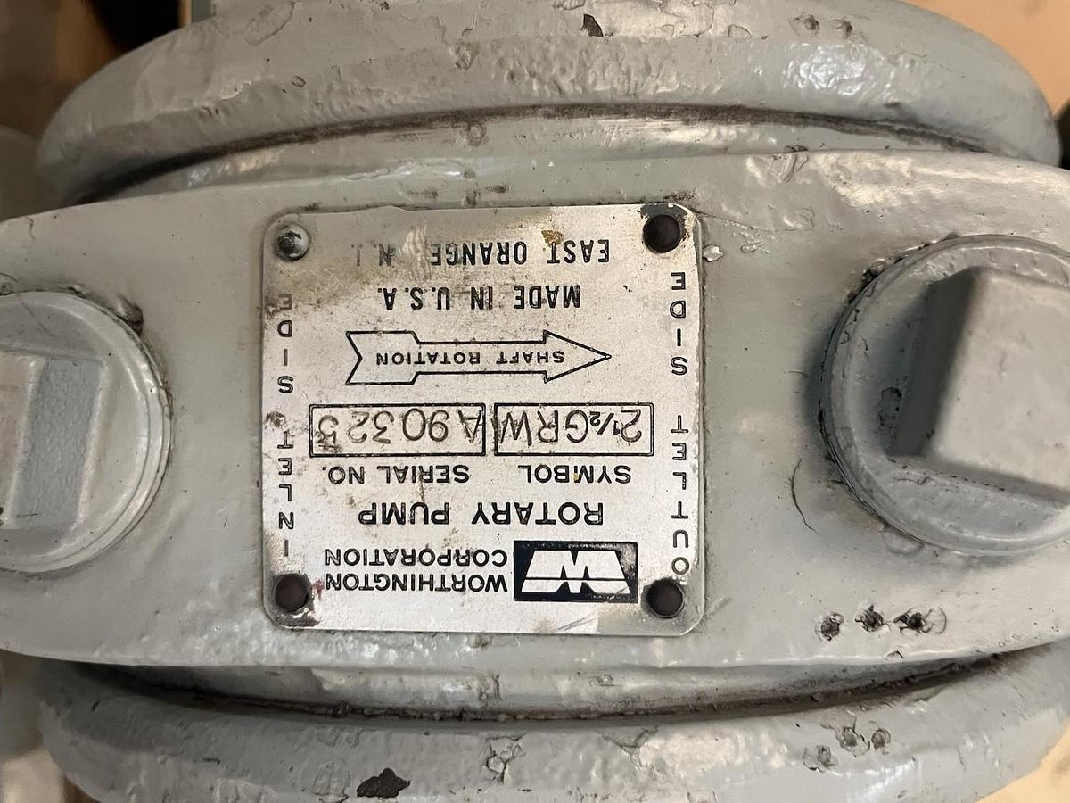 Used Worthington,2.5GRW,Rotary Gear Pump