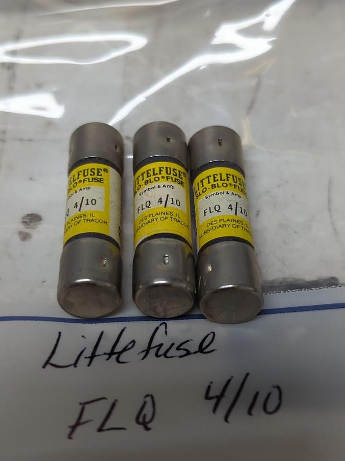LITTELFUSE,FLQ-4/10,TIME-DELAY FUSES LOT OF 3 NOS