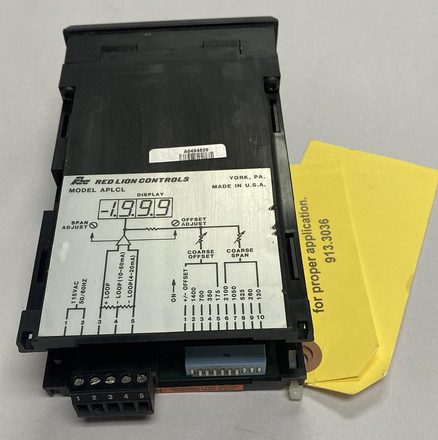 Used RED LION CONTROLS,APLCL400,CURRENT LOOP INDICATOR REFURBISHED