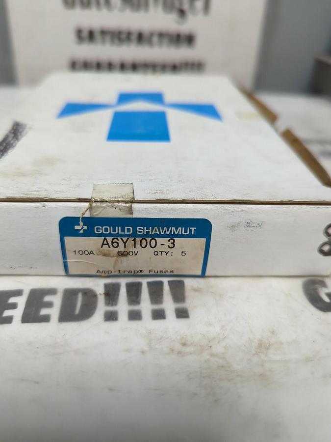 GOULD SHAWMUT,A6Y100-3,AMP-TRAP FUSE BOX OF 5 NOS