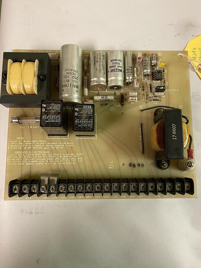 Used AJAX,H-02-3436 NHVDC,GROUND FAULT DETECTOR PCB SC-75401