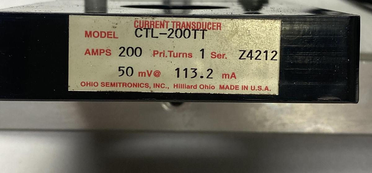 Used Ohio Semitronics,CTL-200TT,Current transducer Lot Of 3