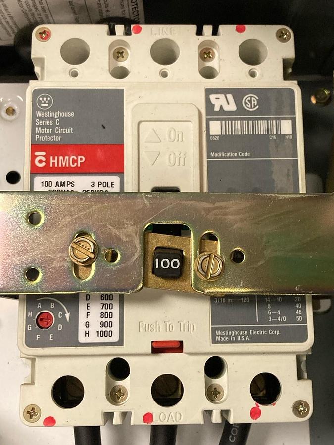 Used Allen-Bradley,2107,Size 3 MCC 32" Reversing Starter Bucket 100A Breaker 480V