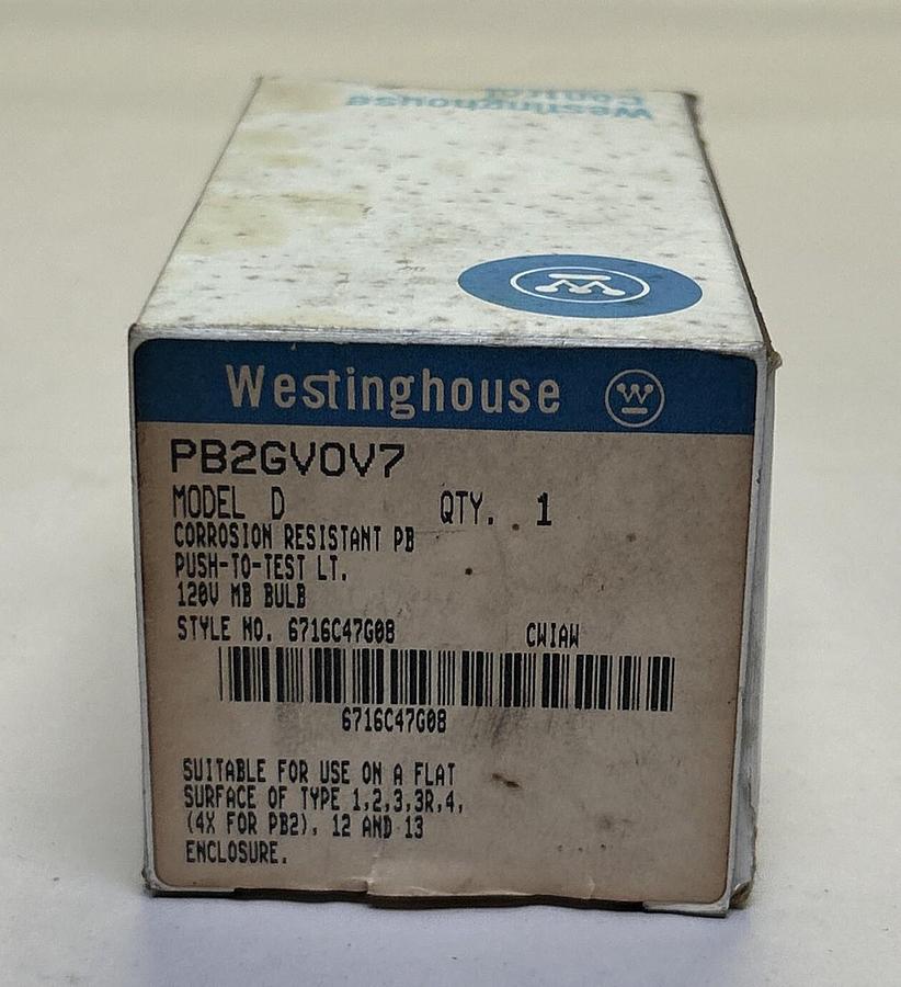 Used WESTINGHOUSE,PB2GV0V7,INDICATOR LIGHT NEW