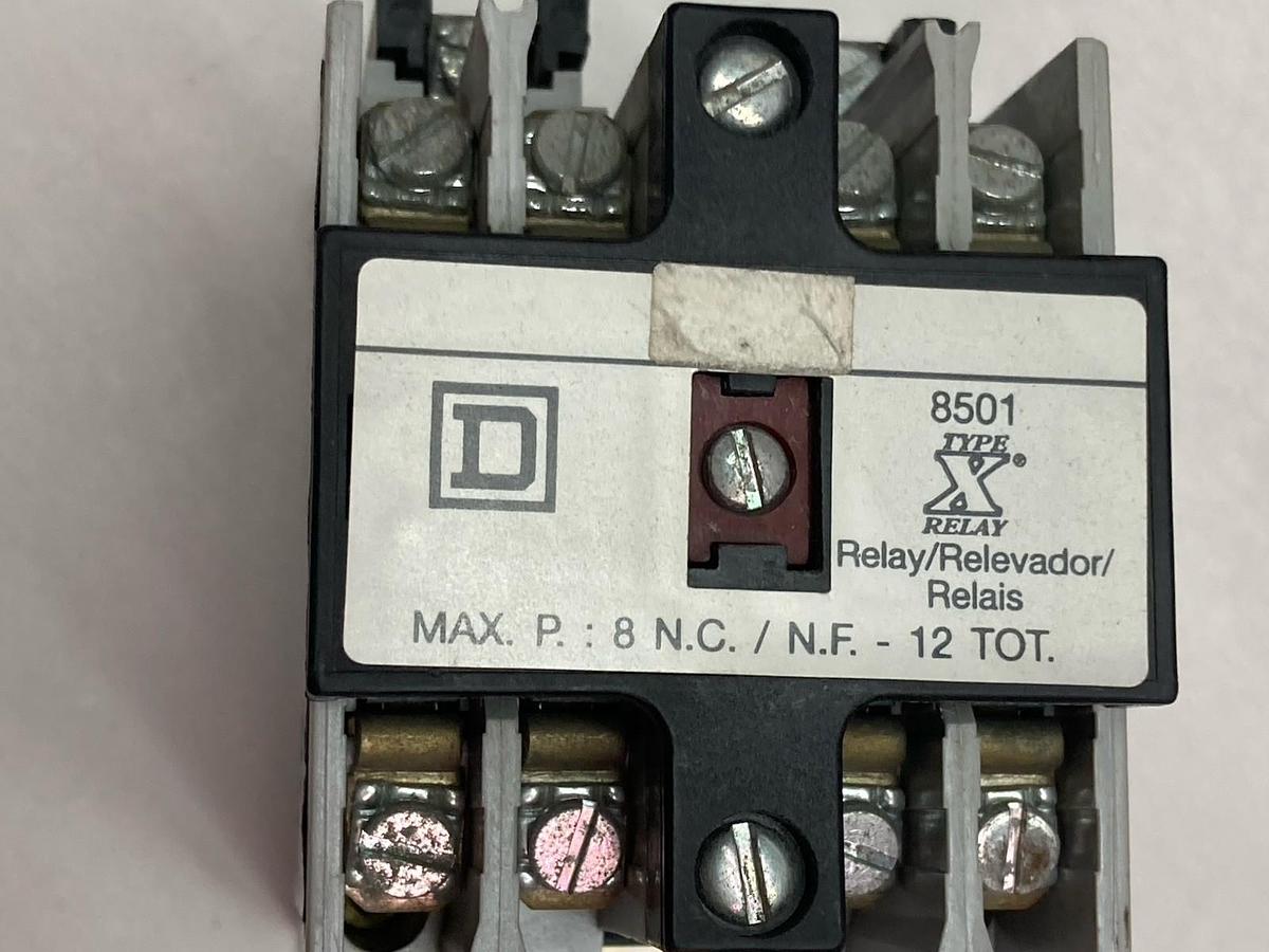 Used Square D,8801 X040,Industrial Control Relay Ser A