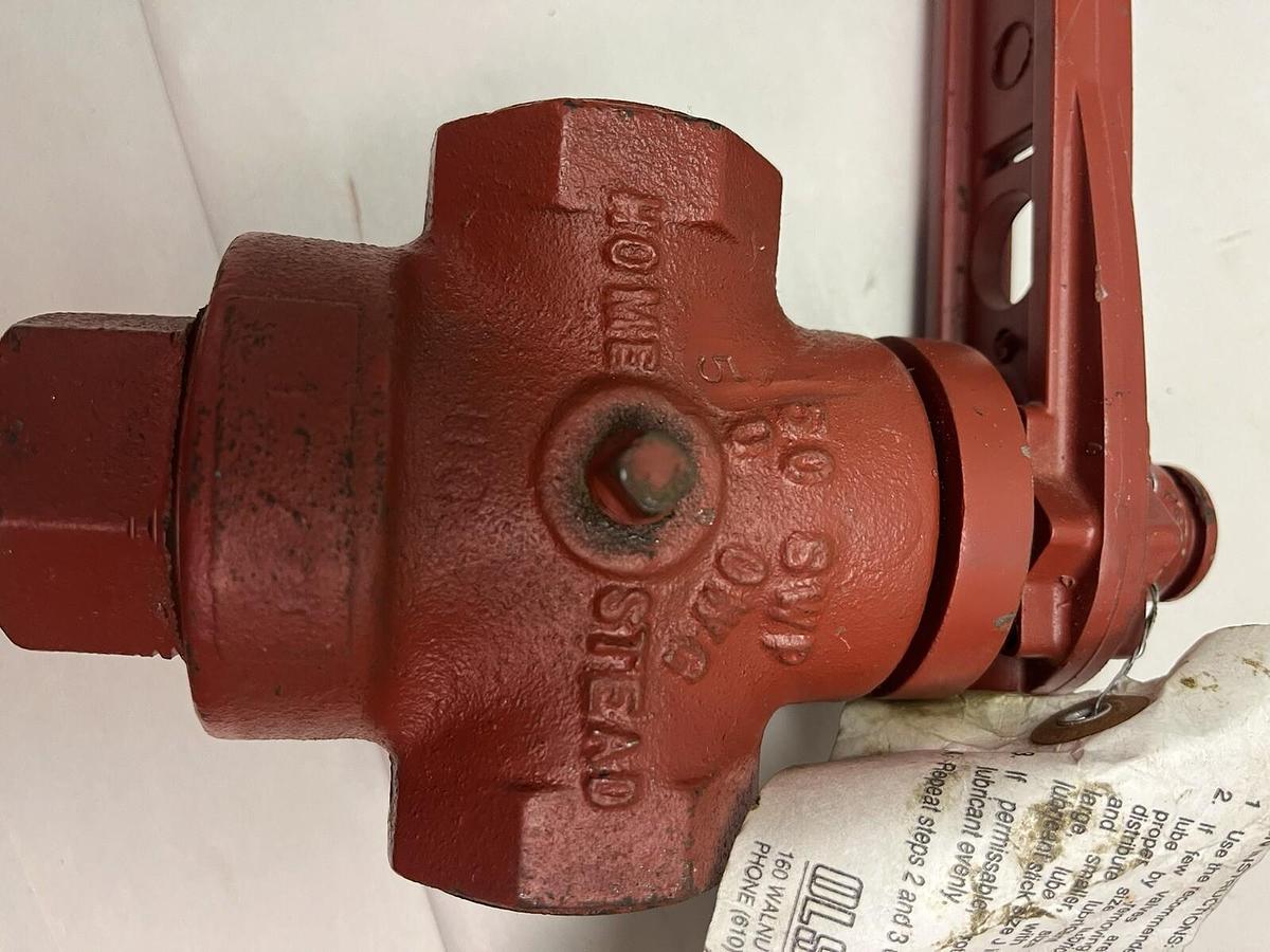 Homestead,601,Lubricated Gas Shutoff Plug Valve 1" NPT 50-SWP 50-OWG