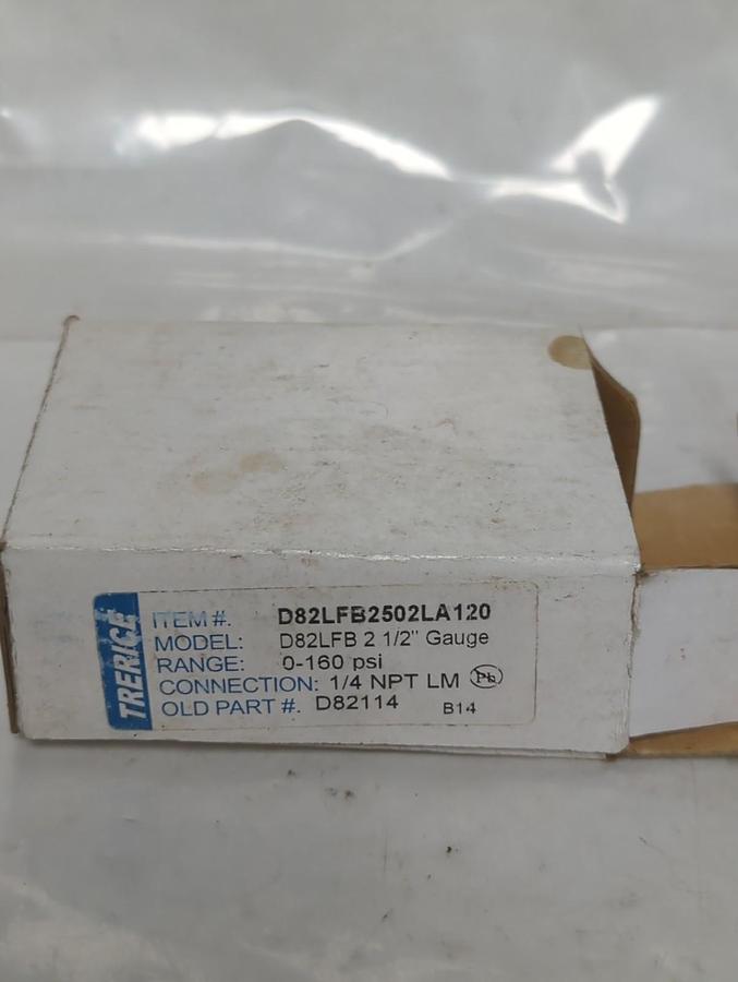 TRERICE,D82LFB,PRESSURE GAUGE 0-60PSI 1/4 NPT LM NOS