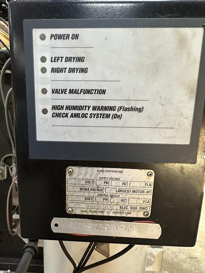 Used Pneumatics Products,760DHA-EM1-F11-H,100 PSI Desiccant Air Dryer 120V 1PH