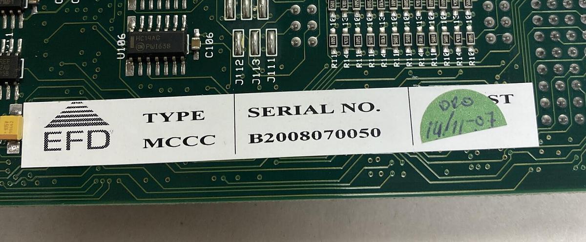 EFD Induction,MCCC 30.39B,Control Card B2008070050