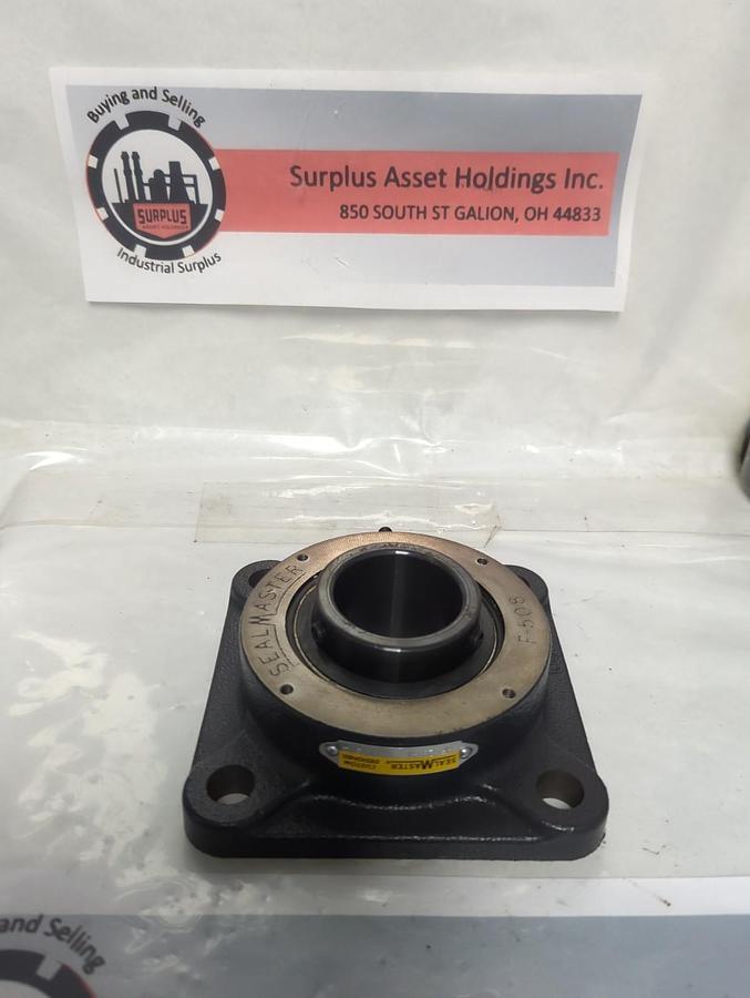 Used SEAL MASTER,F-508 HF-28,FLANGE BEARING 4-BOLT BASE 1-3/4 INCG BORE PRE-OWNED