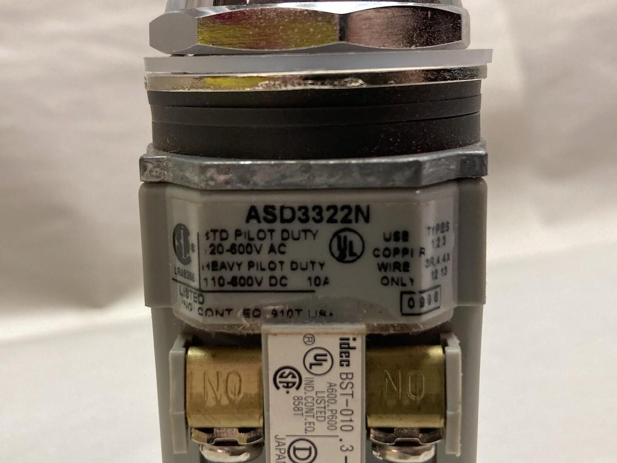 Idec,ASD3322N,2-Position Switch 110-600vdc
