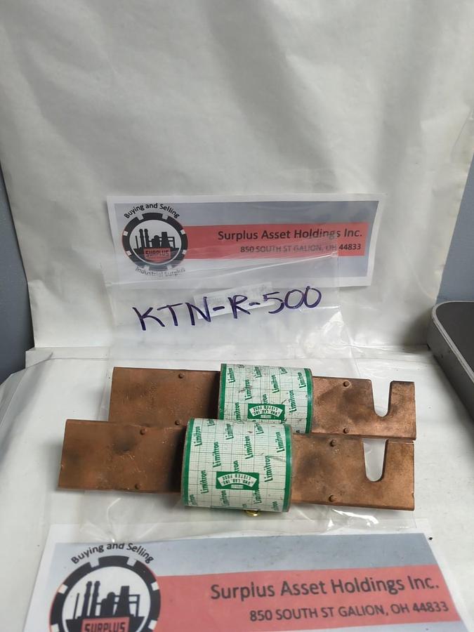 Used COOPER BUSSMANN,KTN-R-500,LIMITRON FUSE500 AMP LOT OF 2 NOS