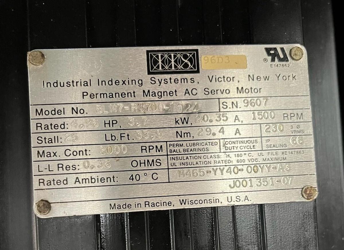 Used IIS,BLM7-R3700-1024,PERMANENT MAGNET AC SERVO MOTOR