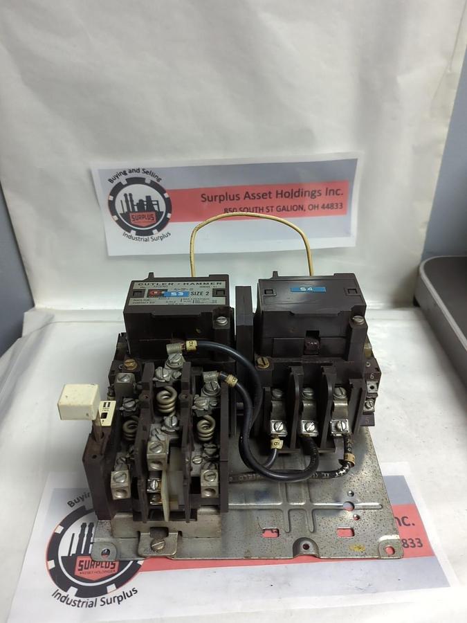 Used CUTLER-HAMMER,A50DN0,REVERSING STARTER SERIES B1 SIZE 2 PRE-OWNED