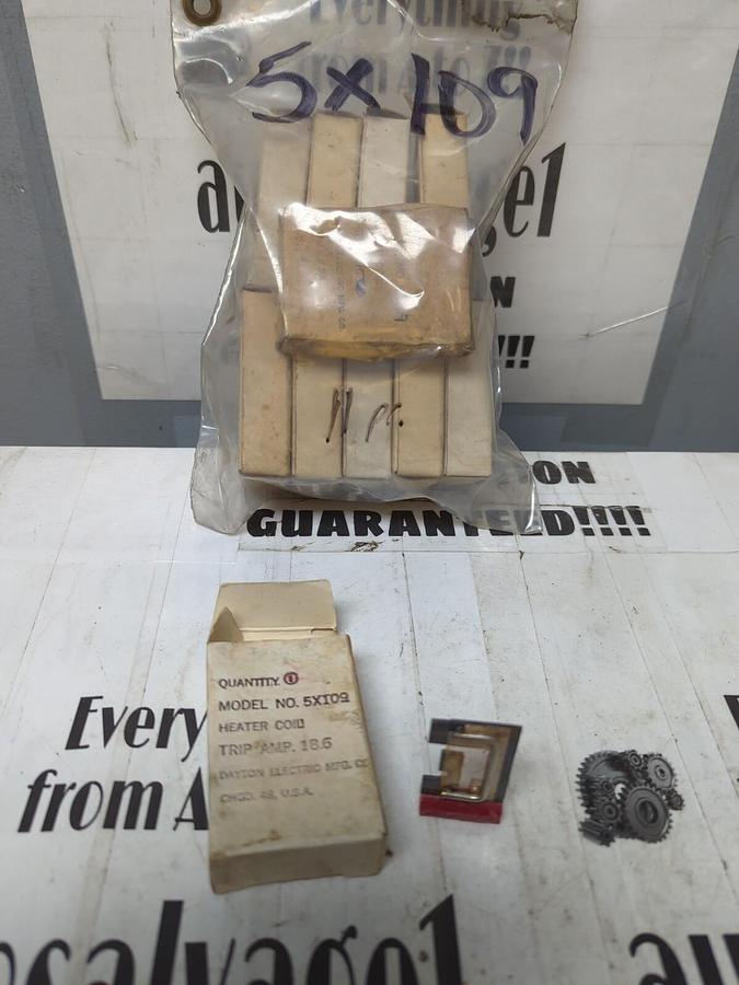 DAYTON ELECTRIC,5X109,HEATER COIL TRIP AMP 18.6 LOT OF 11 NOS