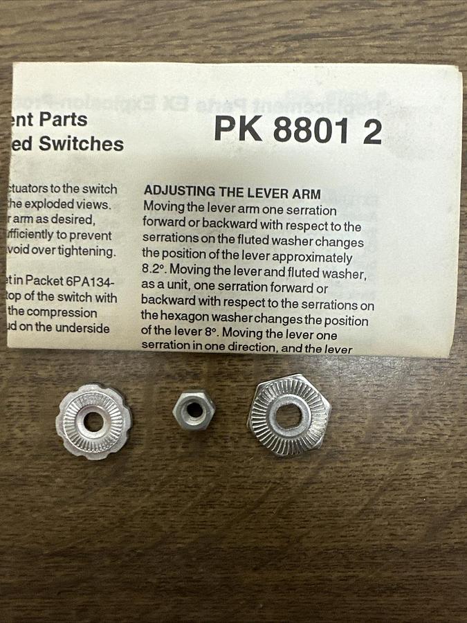 Honeywell,19PA4-EX,Micro Switch Replacement Washer Kit LOT of 2