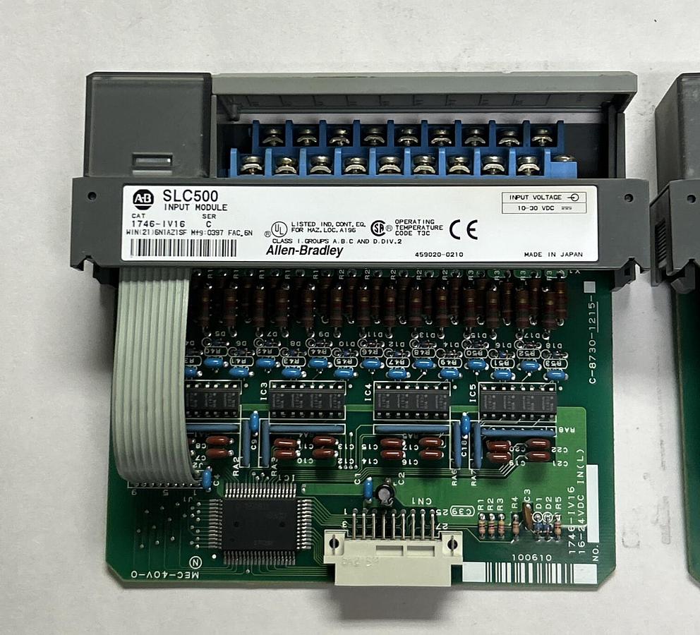 Used ALLEN BRADLEY,1746-IV16,SER C INPUT MODULE LOT OF 2