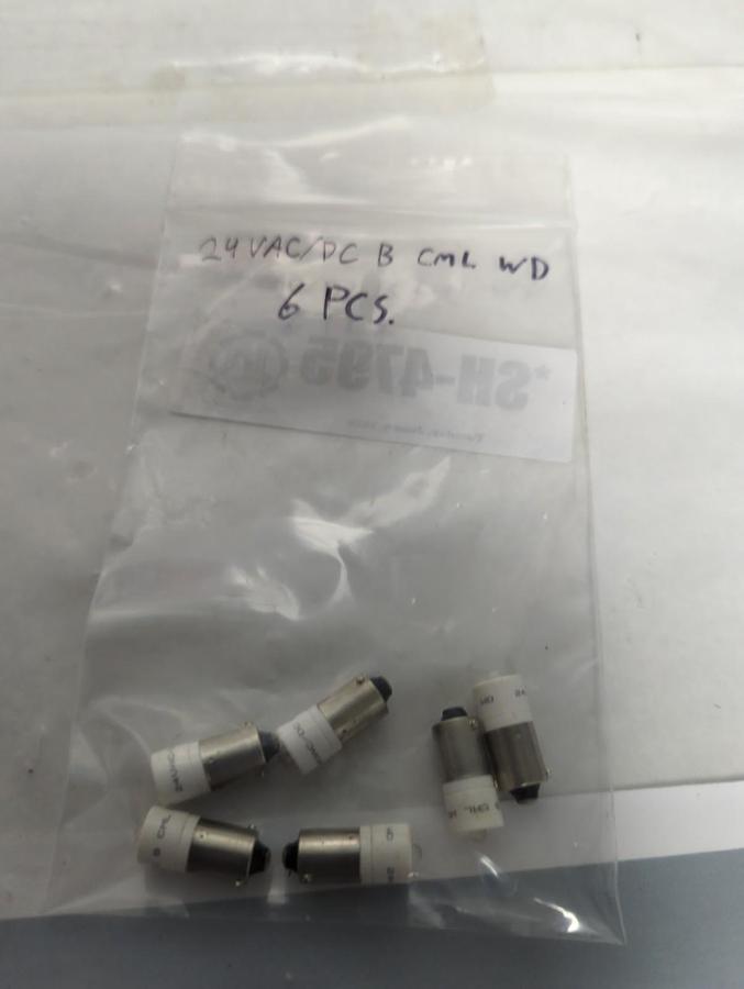Used CML,WD,INDICATOR LAMP 24VAC/DC LOT OF 6 PRE-OWNED