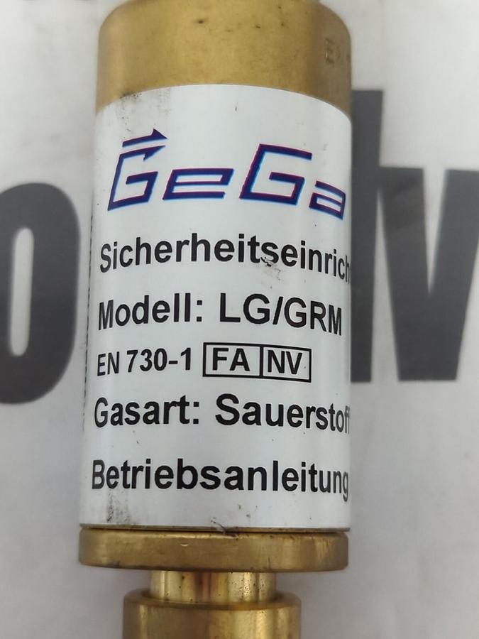 GEGA,LG/GRM  EN 730-1,NON-RETURN WELDING SAFETY VALVE NOS