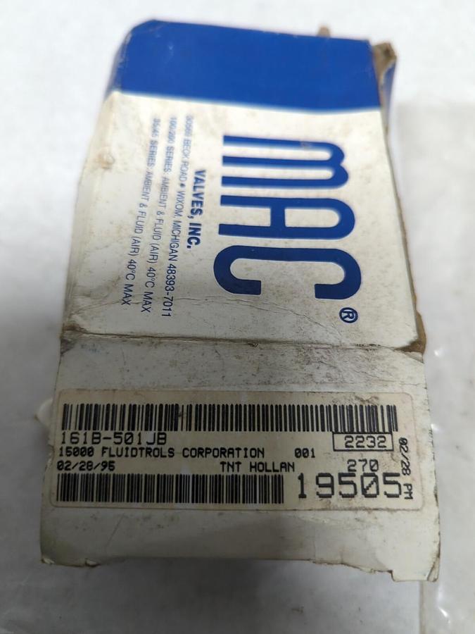 MAC VALVES,161B 501JB,SOLENOID VALVE NOS