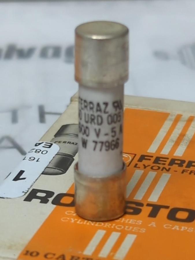 FERRAZ SHAWMUT,W77966,PROTISTOR FUSE 5 AMP/600VAC LOT OF 28 NOS