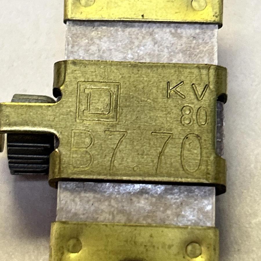 Used SQUARE D,B7.70,THERMAL OVERLOAD HEATER ELEMENT LOT OF 3